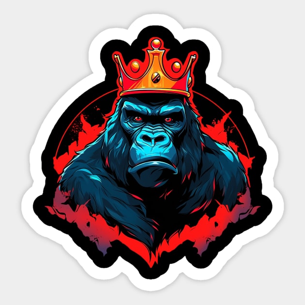 king gorilla Sticker by piratesnow